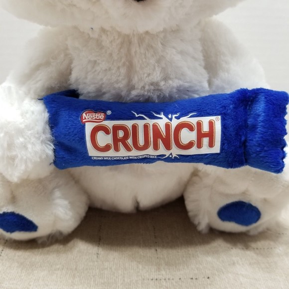 Nestle White Teddy Bear Crunch Candy Bar Plush Stuffed Animal Kelly Toy 2016 - Picture 9 of 12